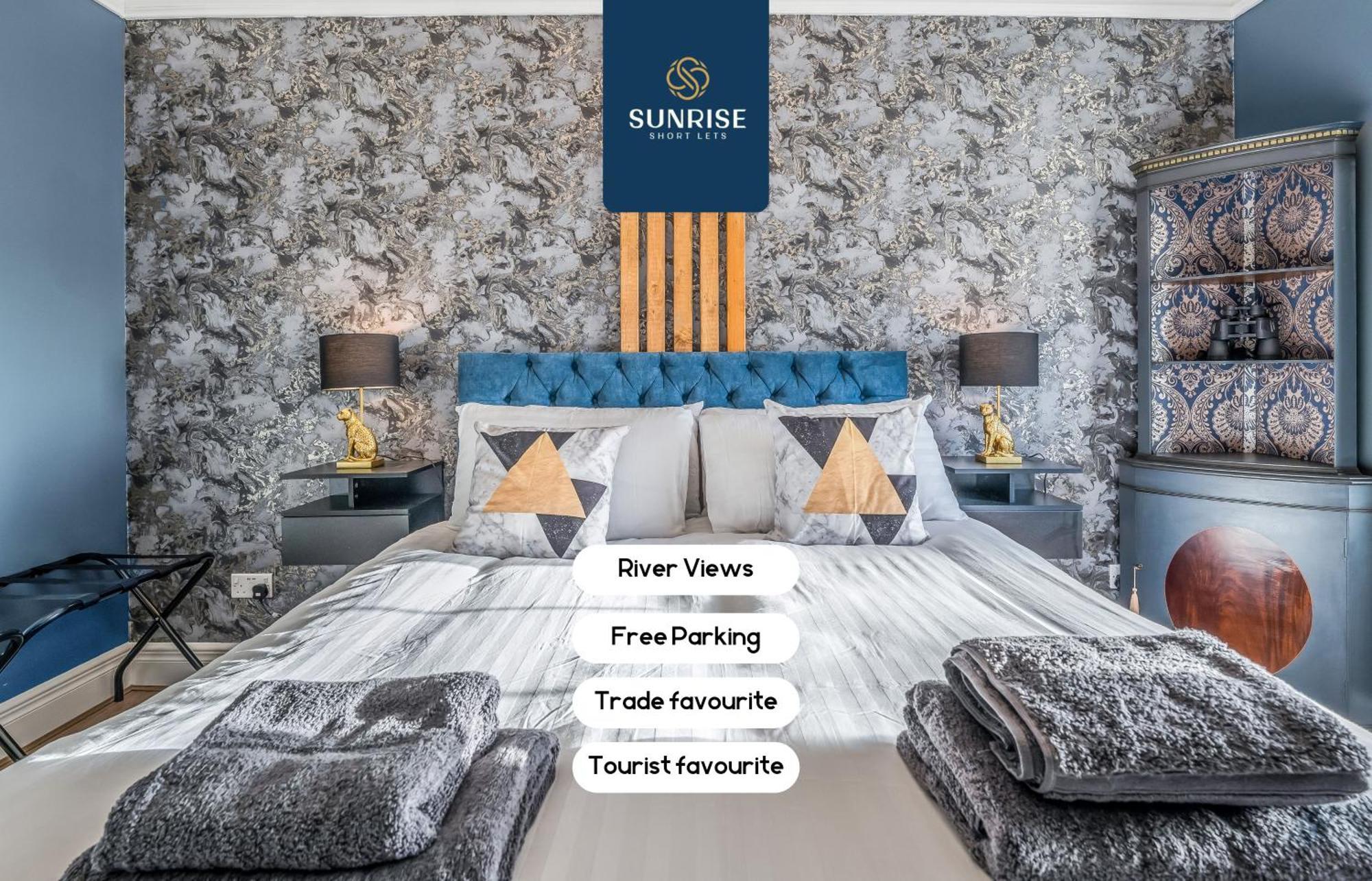 Presidential Apartment, Family Home, Luxury Bedrooms, 2 Rooms, 1 King Bed, 2 Single Beds, Free Wifi, Free Parking, Tourists, Business Travelers, Relocation, Beautiful River Views, - Long Stays, Invoice And Reduced Price Are Only Via Sunrise Short Let Dundee Zewnętrze zdjęcie